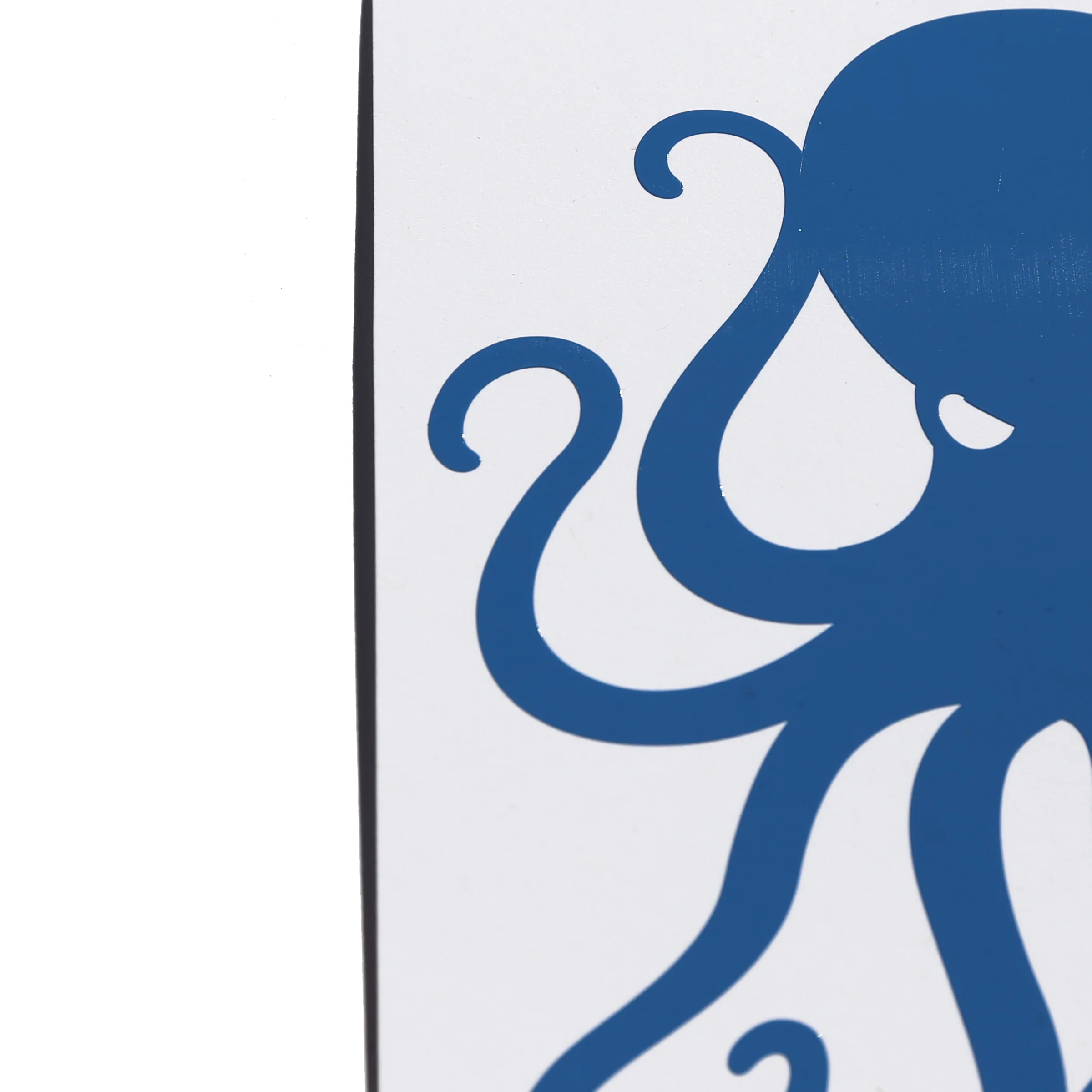 4" Blue Vinyl Octopus Sticker - Image 3