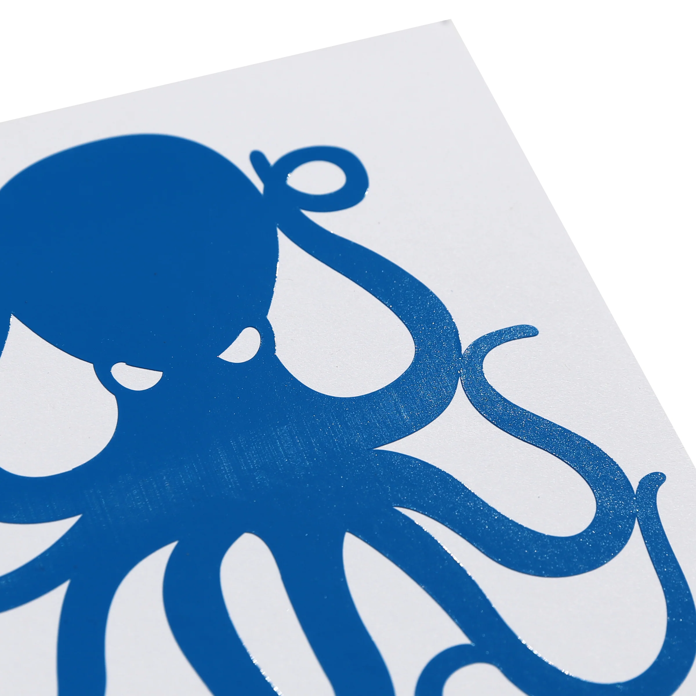 4" Blue Vinyl Octopus Sticker - Image 4