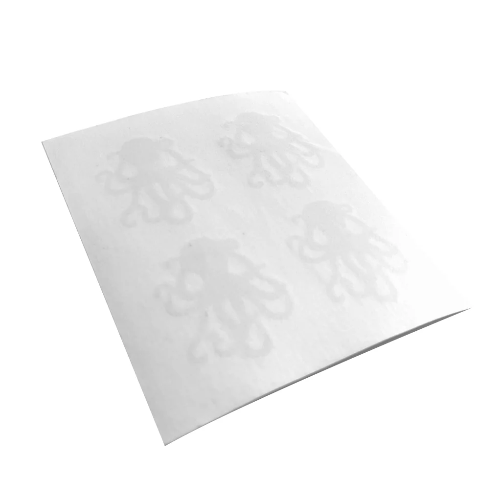 4Pack White Vinyl Octopus Sticker - Image 4