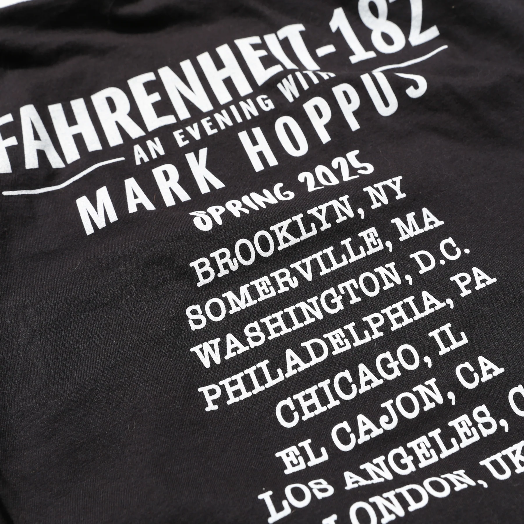 FAHRENHEIT-182 TOUR Tee Black - Image 4